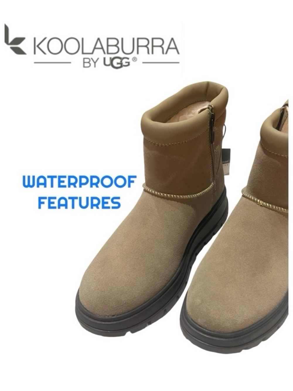 NWT NWOB $110 Koolaburra by UGG - Koola Mini Hybrid Boots (Lime Wash) - Size 10